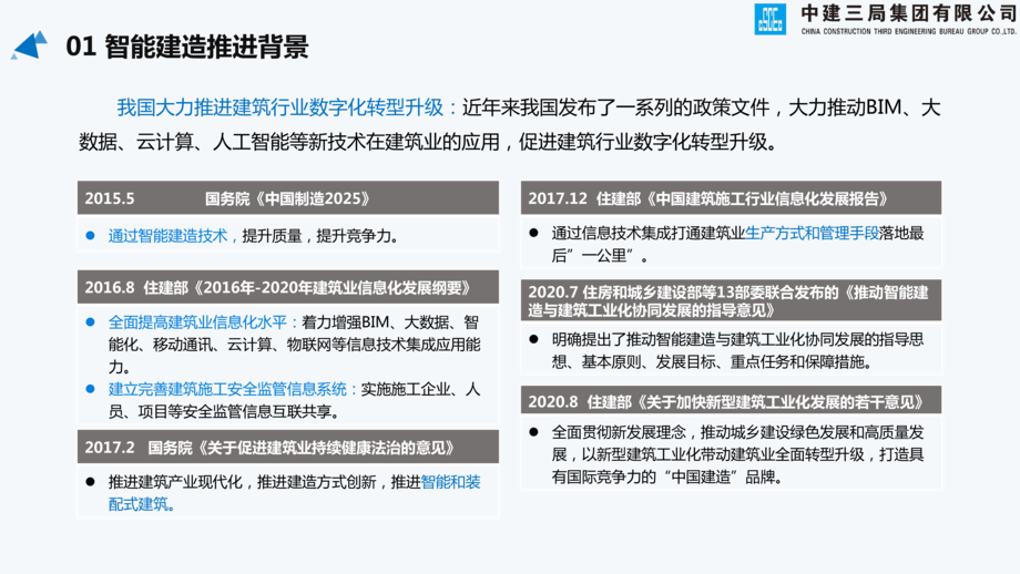 中建三局:2021智能建造创新应用实践